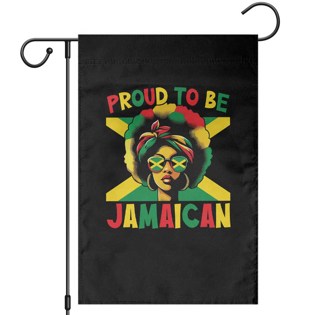 Proud To Be Jamaican Garden Flag Jamaica Pride Flag Girl Sunglasses TS11 Black Print Your Wear
