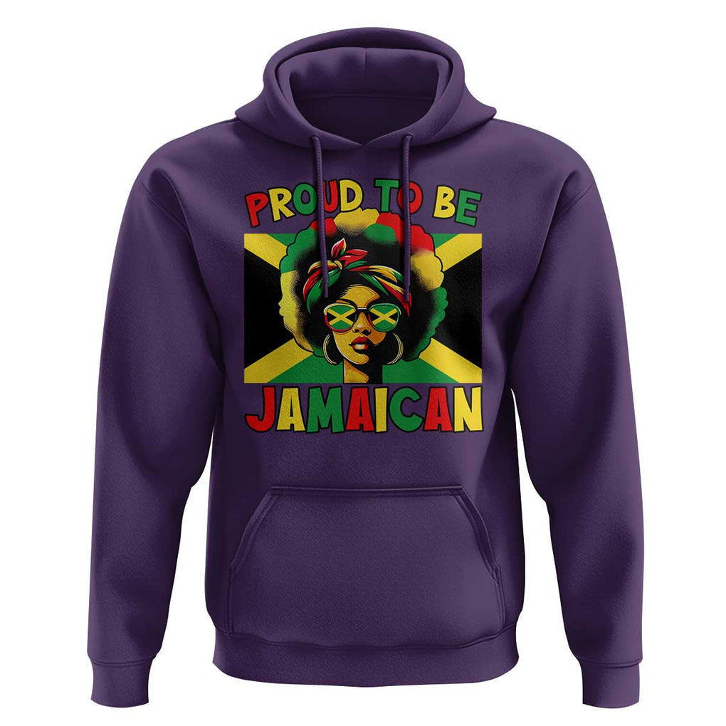 Proud To Be Jamaican Hoodie Jamaica Pride Flag Girl Sunglasses TS11 Purple Print Your Wear