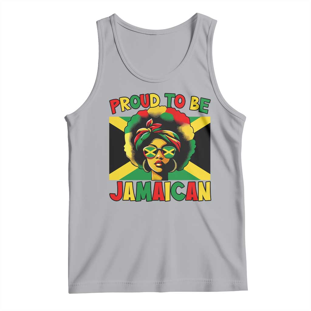Proud To Be Jamaican Tank Top Jamaica Pride Flag Girl Sunglasses TS11 Athletic Heather Print Your Wear