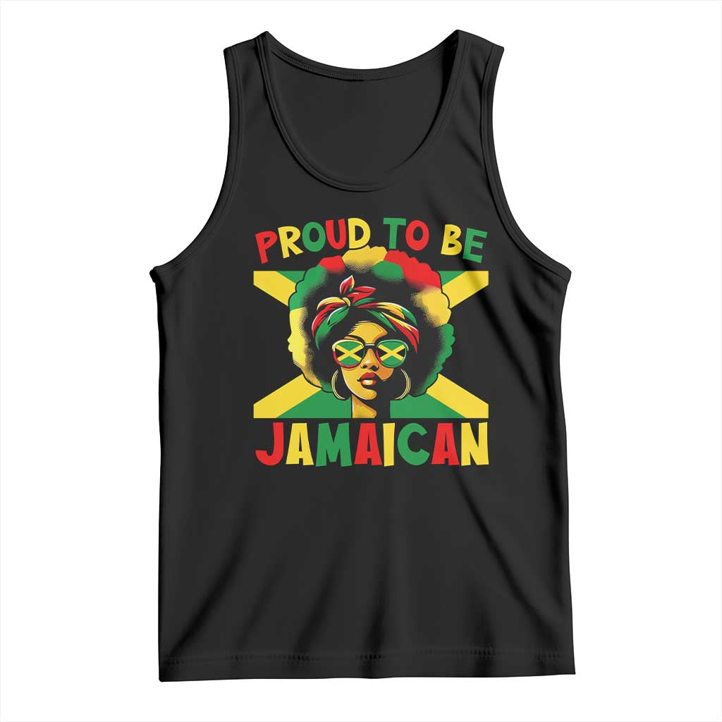 Proud To Be Jamaican Tank Top Jamaica Pride Flag Girl Sunglasses TS11 Black Print Your Wear