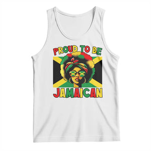 Proud To Be Jamaican Tank Top Jamaica Pride Flag Girl Sunglasses TS11 White Print Your Wear