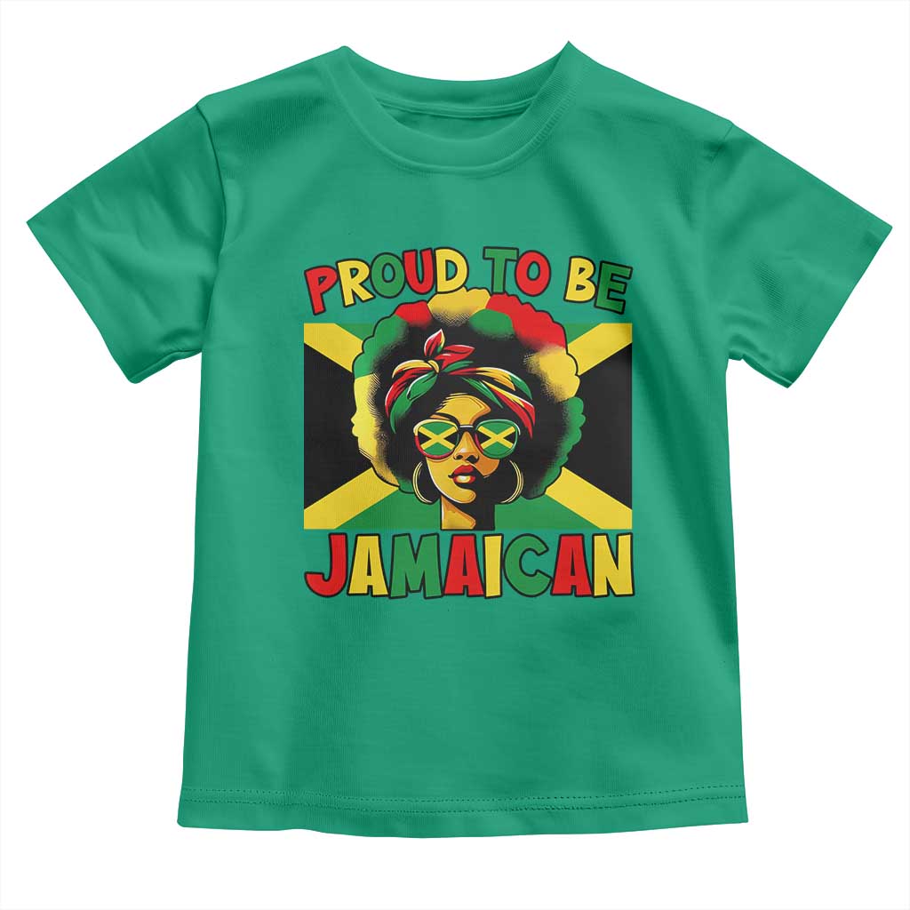 Proud To Be Jamaican Toddler T Shirt Jamaica Pride Flag Girl Sunglasses TS11 Irish Green Print Your Wear