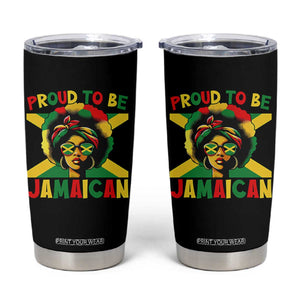 Proud To Be Jamaican Tumbler Cup Jamaica Pride Flag Girl Sunglasses TS11 Black Print Your Wear