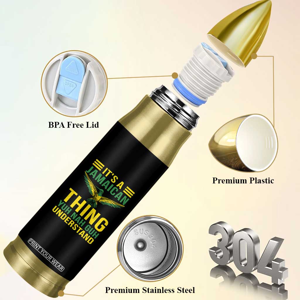 It's A Jamaican Thing Yuh Nah Guh Understand Bullet Tumbler Jamaica Hummingbird TS11 Print Your Wear