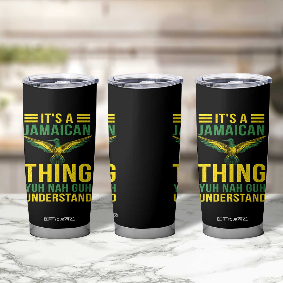 It's A Jamaican Thing Yuh Nah Guh Understand Tumbler Cup Jamaica Hummingbird TS11 Print Your Wear