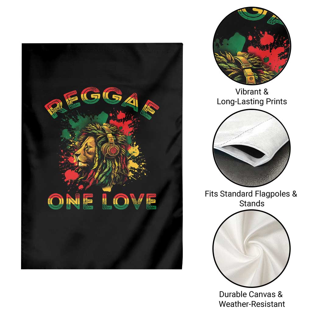 Reggae One Love Garden Flag Rasta Music Jamaican Pride Headphones Lion TS11 Print Your Wear