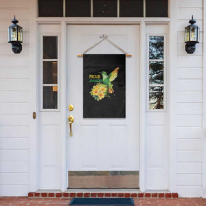 Proud Jamaican Garden Flag Jamaica Flag Hummingbird Hibiscus TS11 Print Your Wear