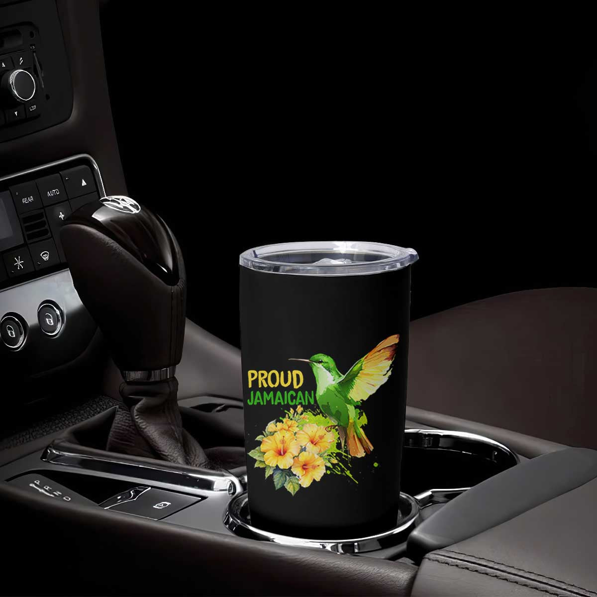 Proud Jamaican Tumbler Cup Jamaica Flag Hummingbird Hibiscus TS11 Print Your Wear