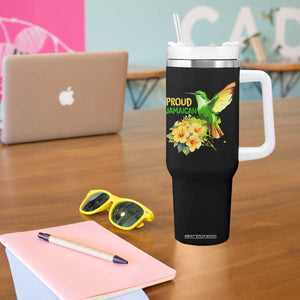 Proud Jamaican Tumbler With Handle Jamaica Flag Hummingbird Hibiscus TS11 Print Your Wear