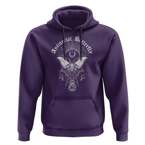 Funny Moth Hoodie Antisocial Butterfly Vintage Myth Superstitions TS11 Purple Print Your Wear