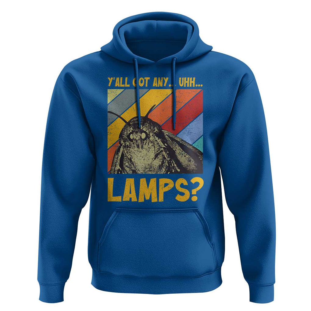 Funny Moth Hoodie Y'all Got Any Lamps Insect Meme TS11 Royal Blue Print Your Wear
