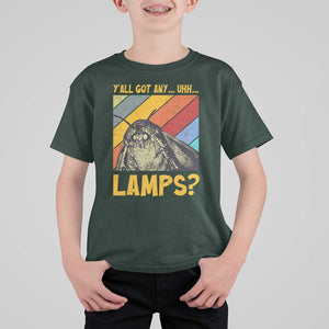 Funny Moth T Shirt For Kid Y'all Got Any Lamps Insect Meme TS11 Dark Forest Green Print Your Wear