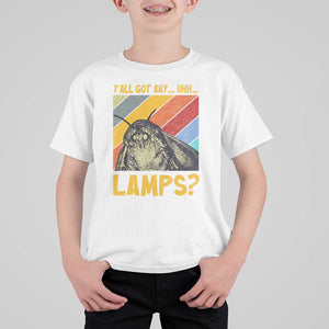 Funny Moth T Shirt For Kid Y'all Got Any Lamps Insect Meme TS11 White Print Your Wear