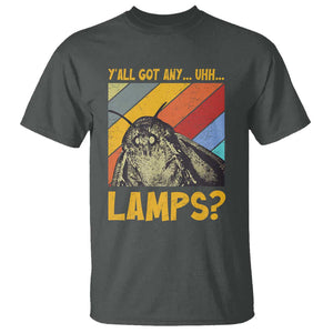 Funny Moth T Shirt Y'all Got Any Lamps Insect Meme TS11 Dark Heather Print Your Wear