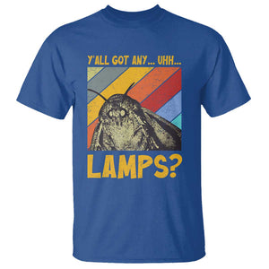 Funny Moth T Shirt Y'all Got Any Lamps Insect Meme TS11 Royal Blue Print Your Wear