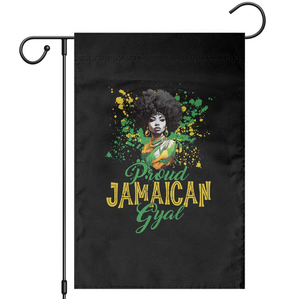 Proud Jamaican Gyal Garden Flag Afro Black Girls Jamaica Flag TS11 Black Print Your Wear