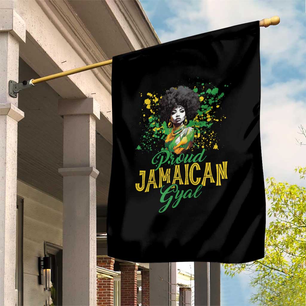 Proud Jamaican Gyal Garden Flag Afro Black Girls Jamaica Flag TS11 Print Your Wear