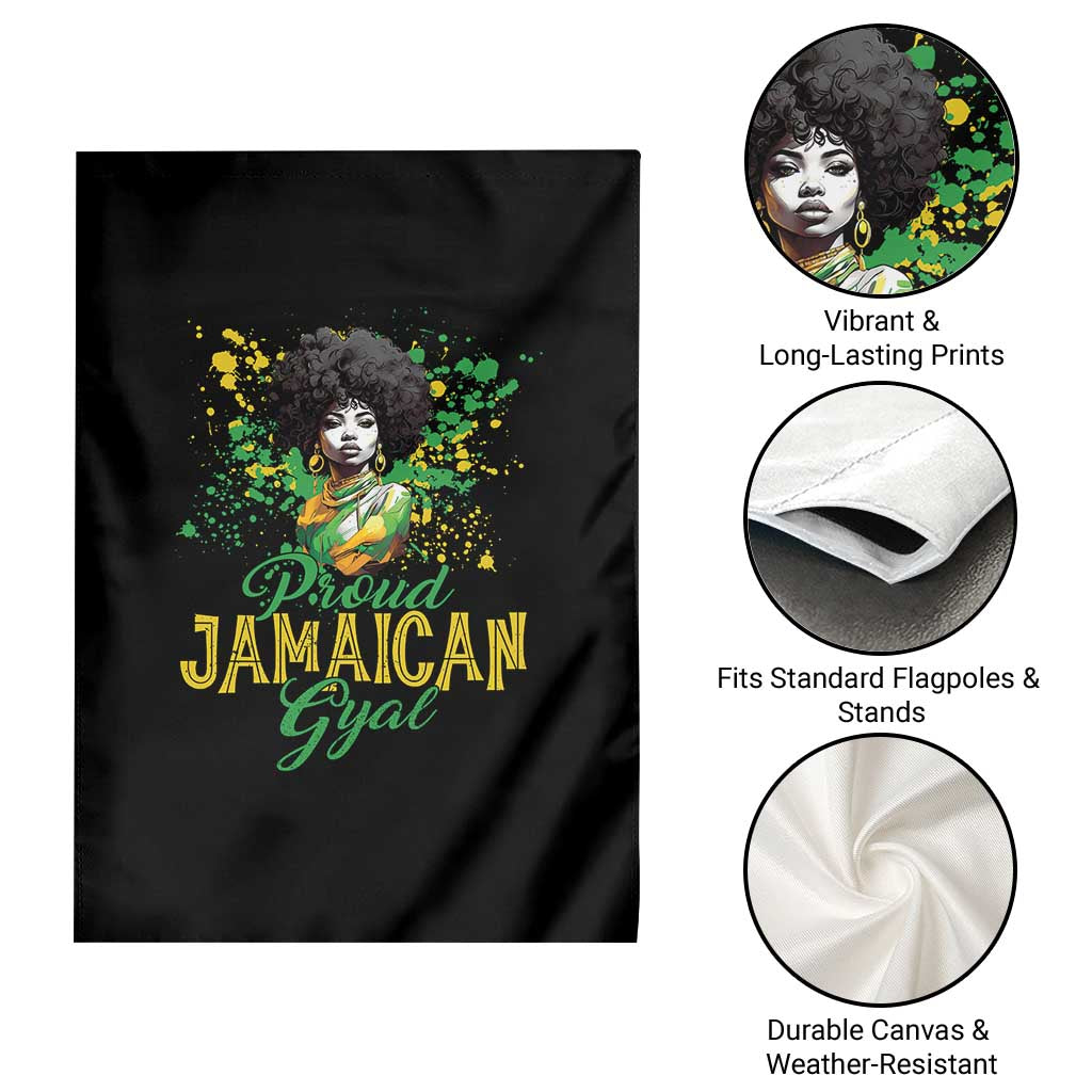Proud Jamaican Gyal Garden Flag Afro Black Girls Jamaica Flag TS11 Print Your Wear