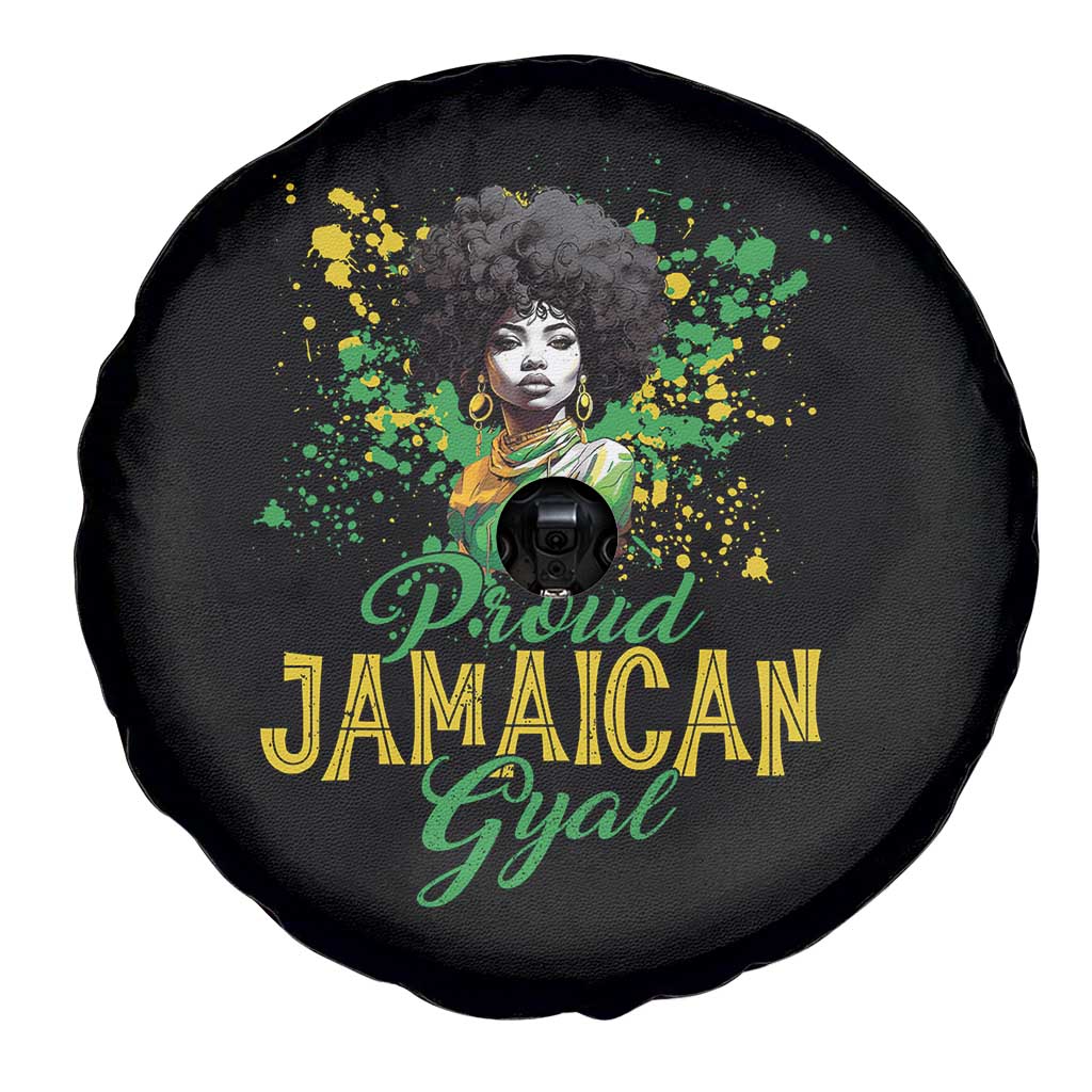 Proud Jamaican Gyal Spare Tire Cover Afro Black Girls Jamaica Flag TS11 Print Your Wear