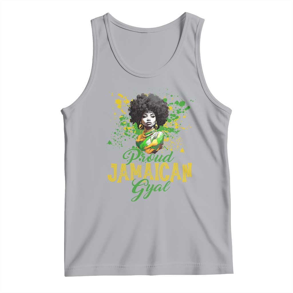 Proud Jamaican Gyal Tank Top Afro Black Girls Jamaica Flag TS11 Athletic Heather Print Your Wear