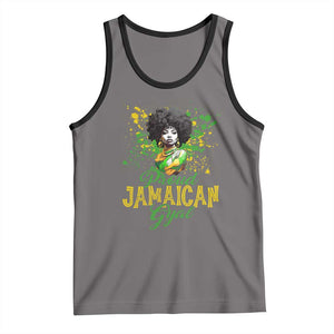 Proud Jamaican Gyal Tank Top Afro Black Girls Jamaica Flag TS11 Deep Heather Black Print Your Wear