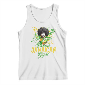 Proud Jamaican Gyal Tank Top Afro Black Girls Jamaica Flag TS11 White Print Your Wear