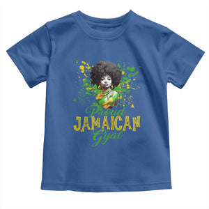 Proud Jamaican Gyal Toddler T Shirt Afro Black Girls Jamaica Flag TS11 Royal Blue Print Your Wear