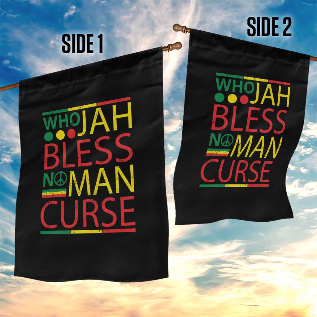 Who Jah Bless No Man Curse Garden Flag Jamaica Flag Rasta Reggae Roots TS11 Print Your Wear