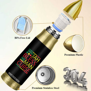 Who Jah Bless No Man Curse Bullet Tumbler Jamaica Flag Rasta Reggae Roots TS11 Print Your Wear