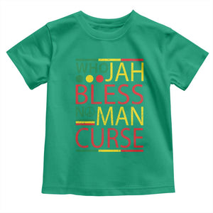 Who Jah Bless No Man Curse Toddler T Shirt Jamaica Flag Rasta Reggae Roots TS11 Irish Green Print Your Wear