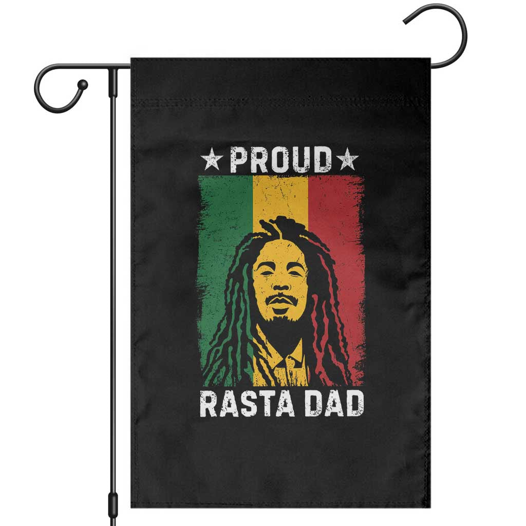 Proud Rasta Dad Garden Flag Rastafarian Jamaica Father's Day TS11 Black Print Your Wear