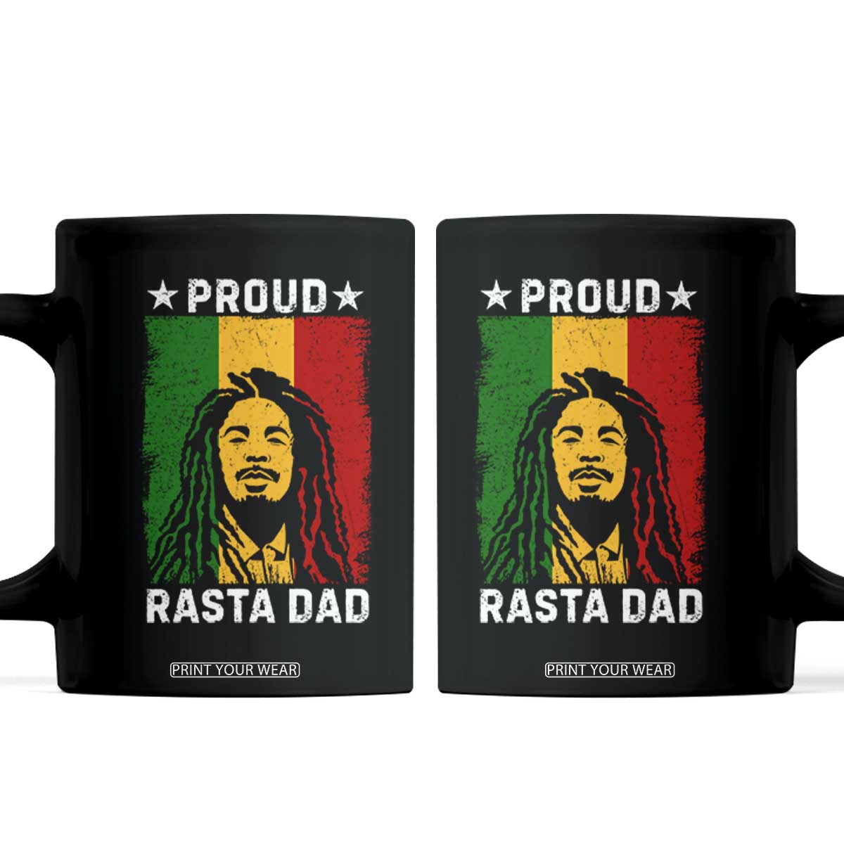 Proud Rasta Dad Coffee Mug Rastafarian Jamaica Father's Day TS11 Black Print Your Wear