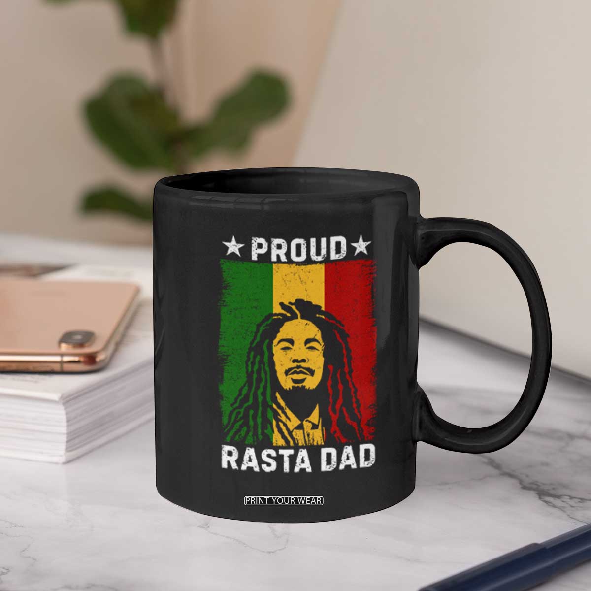 Proud Rasta Dad Coffee Mug Rastafarian Jamaica Father's Day TS11 Print Your Wear