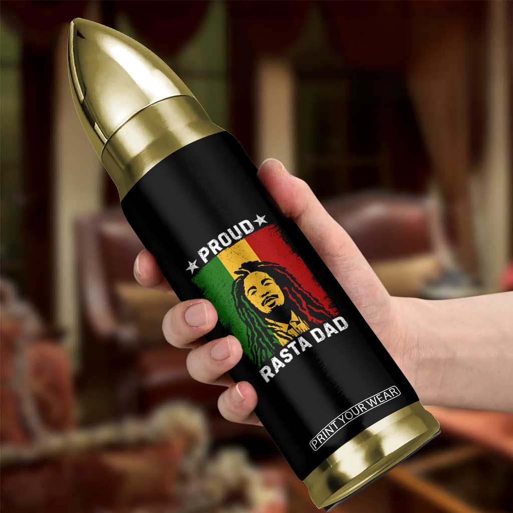 Proud Rasta Dad Bullet Tumbler Rastafarian Jamaica Father's Day TS11 Print Your Wear