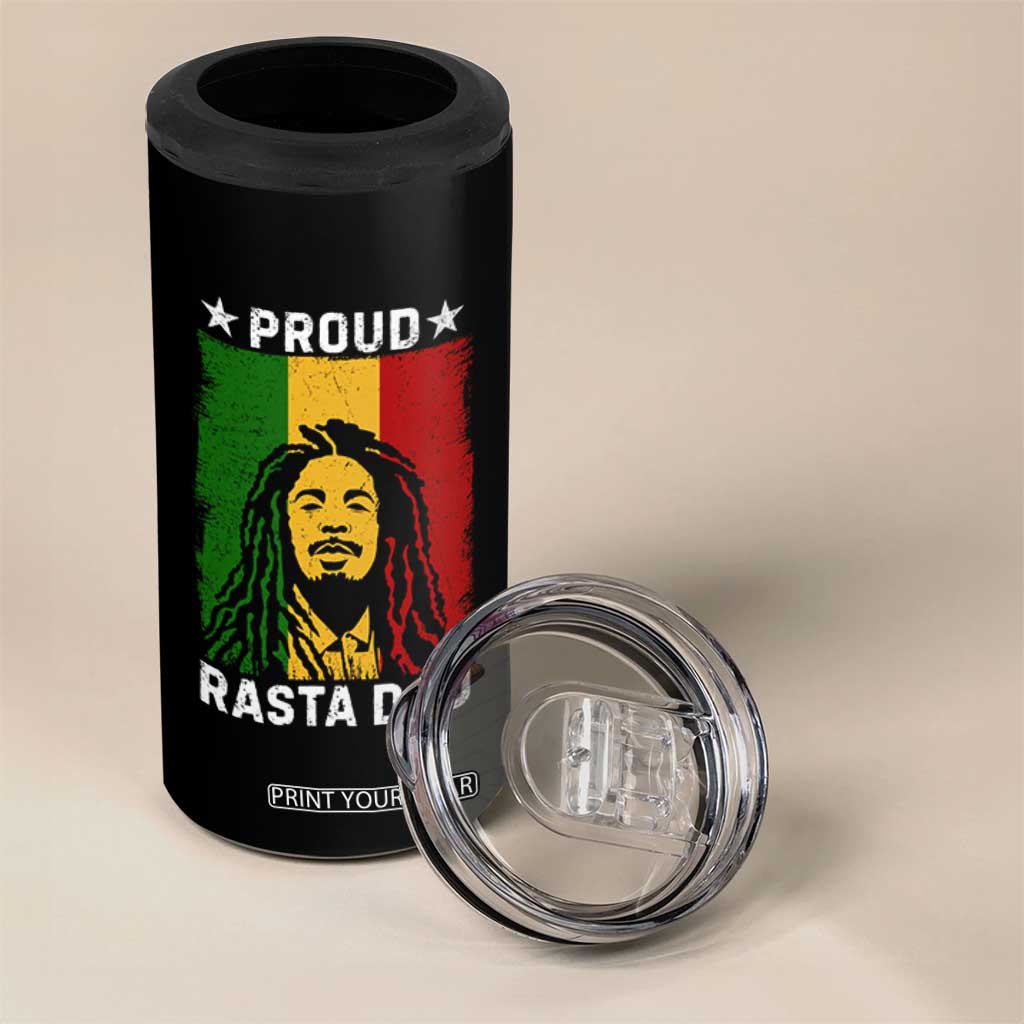 Proud Rasta Dad 4 in 1 Can Cooler Tumbler Rastafarian Jamaica Father's Day TS11 Print Your Wear