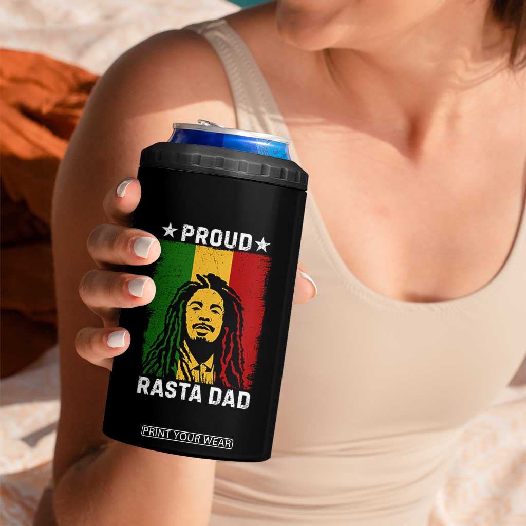 Proud Rasta Dad 4 in 1 Can Cooler Tumbler Rastafarian Jamaica Father's Day TS11 Print Your Wear