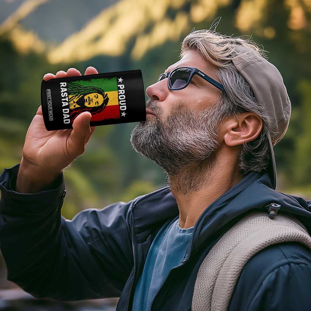 Proud Rasta Dad 4 in 1 Can Cooler Tumbler Rastafarian Jamaica Father's Day TS11 Print Your Wear