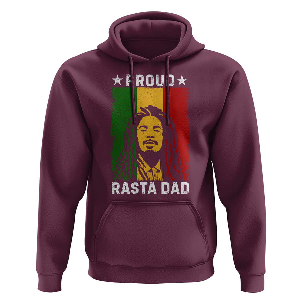 Proud Rasta Dad Hoodie Rastafarian Jamaica Father's Day TS11 Maroon Print Your Wear