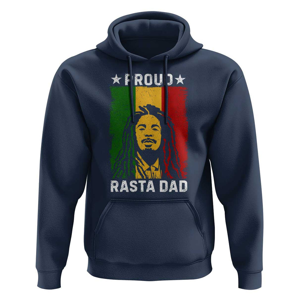 Proud Rasta Dad Hoodie Rastafarian Jamaica Father's Day TS11 Navy Print Your Wear