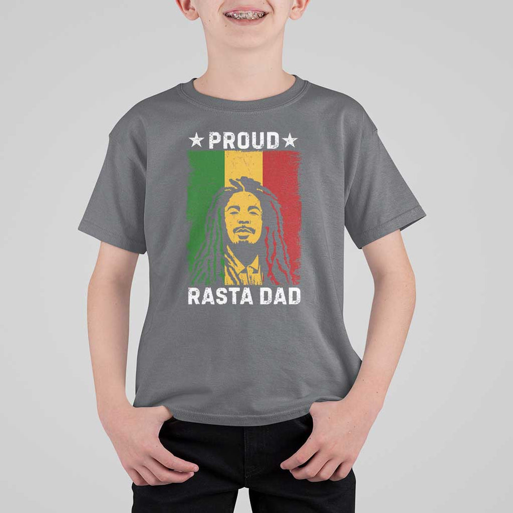 Proud Rasta Dad T Shirt For Kid Rastafarian Jamaica Father's Day TS11 Charcoal Print Your Wear