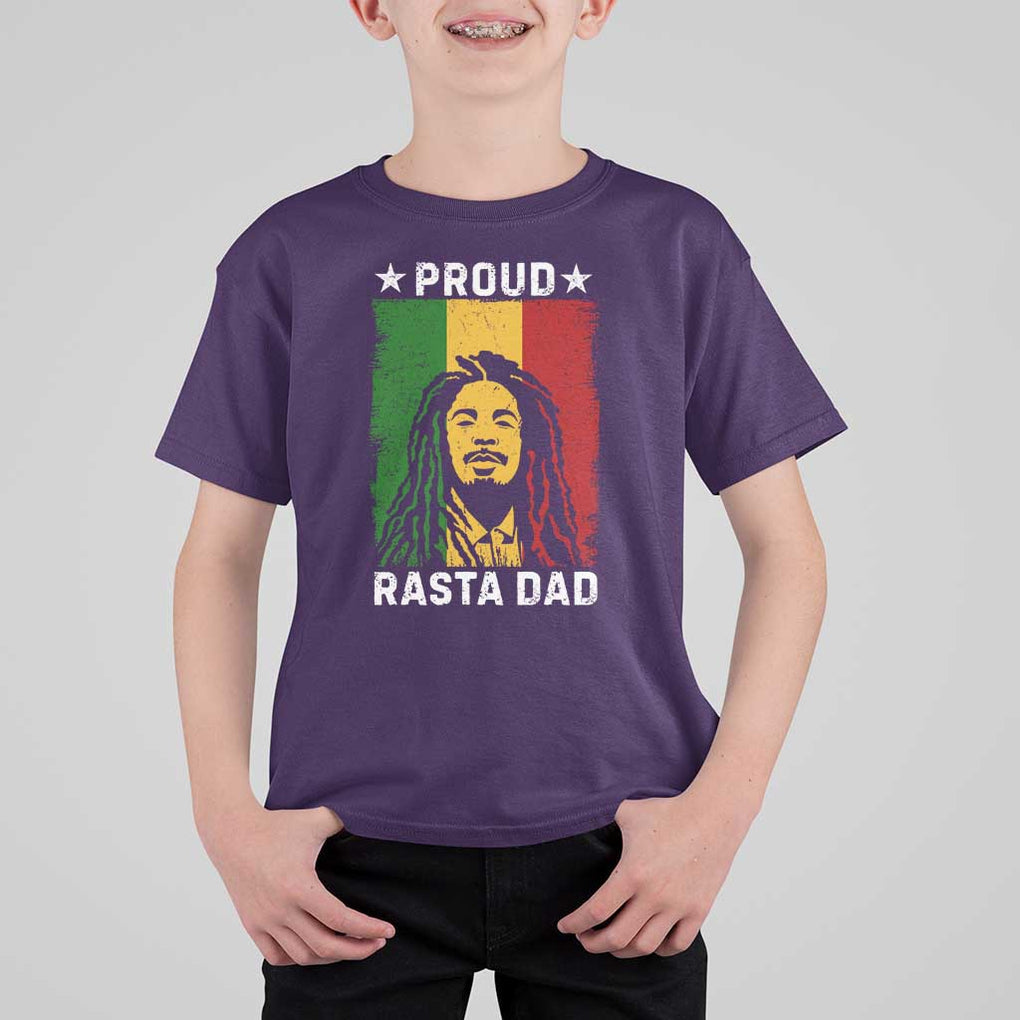 Proud Rasta Dad T Shirt For Kid Rastafarian Jamaica Father's Day TS11 Purple Print Your Wear