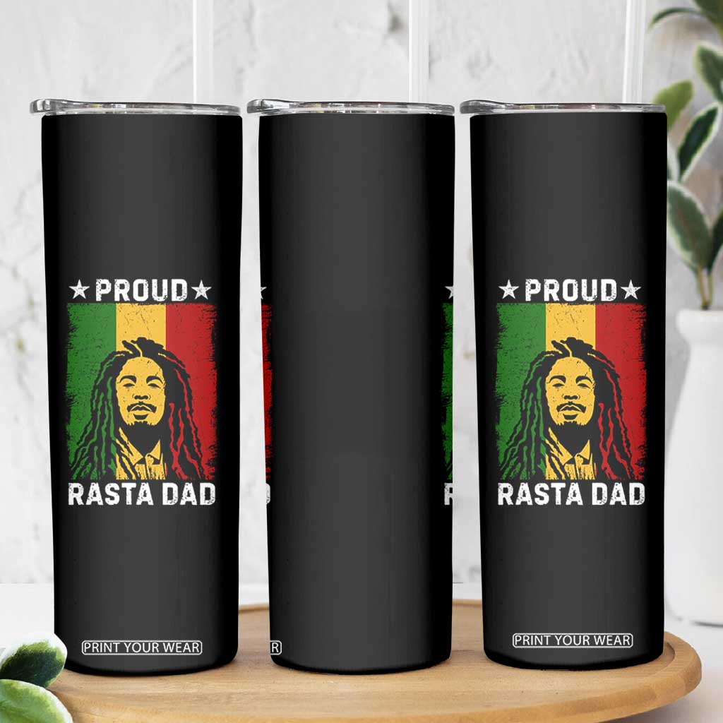Proud Rasta Dad Skinny Tumbler Rastafarian Jamaica Father's Day TS11 Print Your Wear