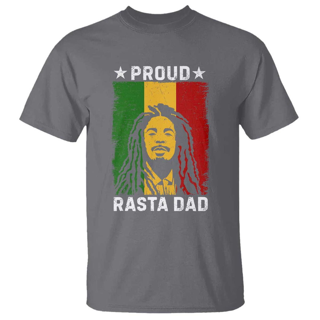 Proud Rasta Dad T Shirt Rastafarian Jamaica Father's Day TS11 Charcoal Print Your Wear