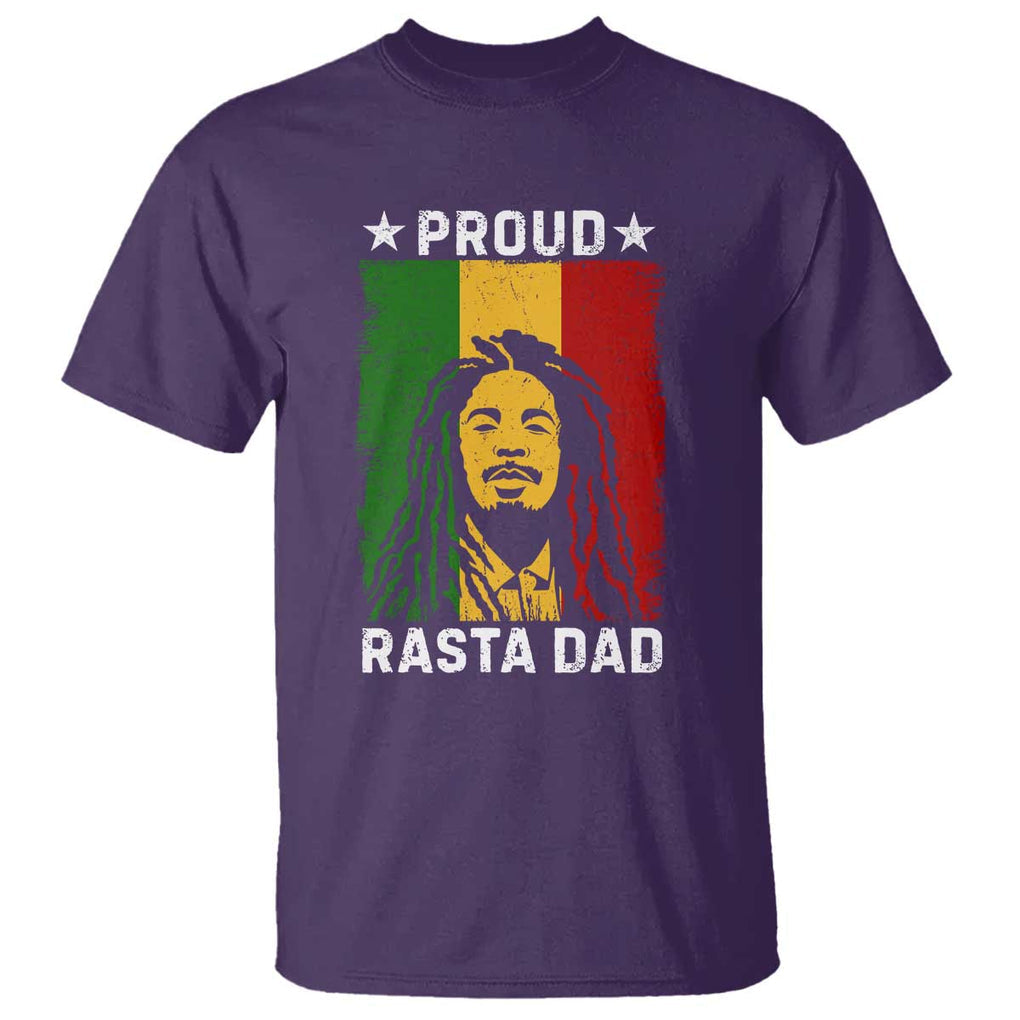 Proud Rasta Dad T Shirt Rastafarian Jamaica Father's Day TS11 Purple Print Your Wear