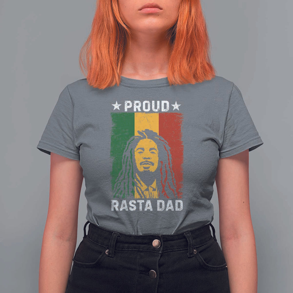 Proud Rasta Dad T Shirt For Women Rastafarian Jamaica Father's Day TS11 Charcoal Print Your Wear