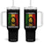 Proud Rasta Dad Tumbler With Handle Rastafarian Jamaica Father's Day TS11 One Size: 40 oz Black Print Your Wear