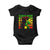 Rasta Mom Baby Onesie Jamaican Black Girls Flag Dreadlocks TS11 Black Print Your Wear