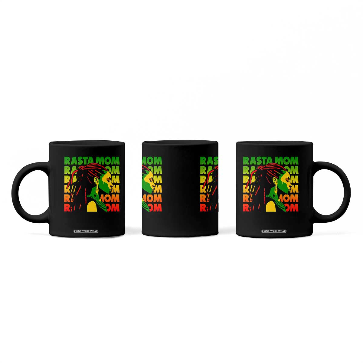 Rasta Mom Coffee Mug Jamaican Black Girls Flag Dreadlocks TS11 Print Your Wear