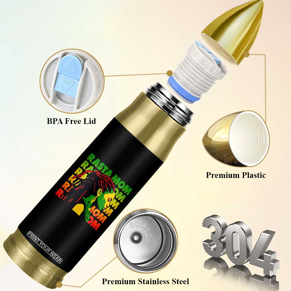 Rasta Mom Bullet Tumbler Jamaican Black Girls Flag Dreadlocks TS11 Print Your Wear
