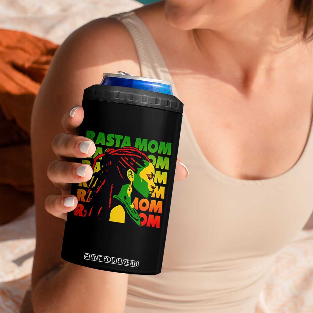 Rasta Mom 4 in 1 Can Cooler Tumbler Jamaican Black Girls Flag Dreadlocks TS11 Print Your Wear